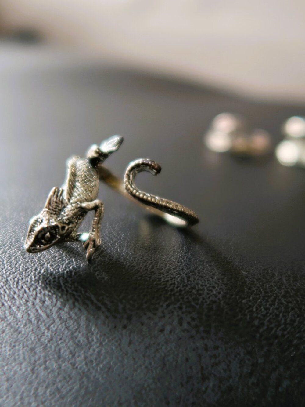 Desert Vibe Boho Rings Three Piece Stack Silver Tone Lizard Feather Arrow DIY